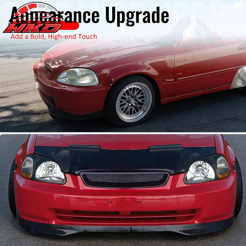 Fits 96-98 Honda Civic JDM Type R Style Front Bumper Lip Spoiler Unpainted PP