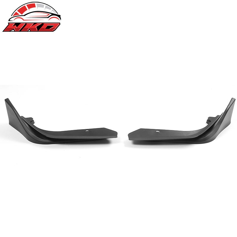 Fits 22-24 Honda Civic MD Style 2PCS Matte Black Front Bumper Lip Splitters PP