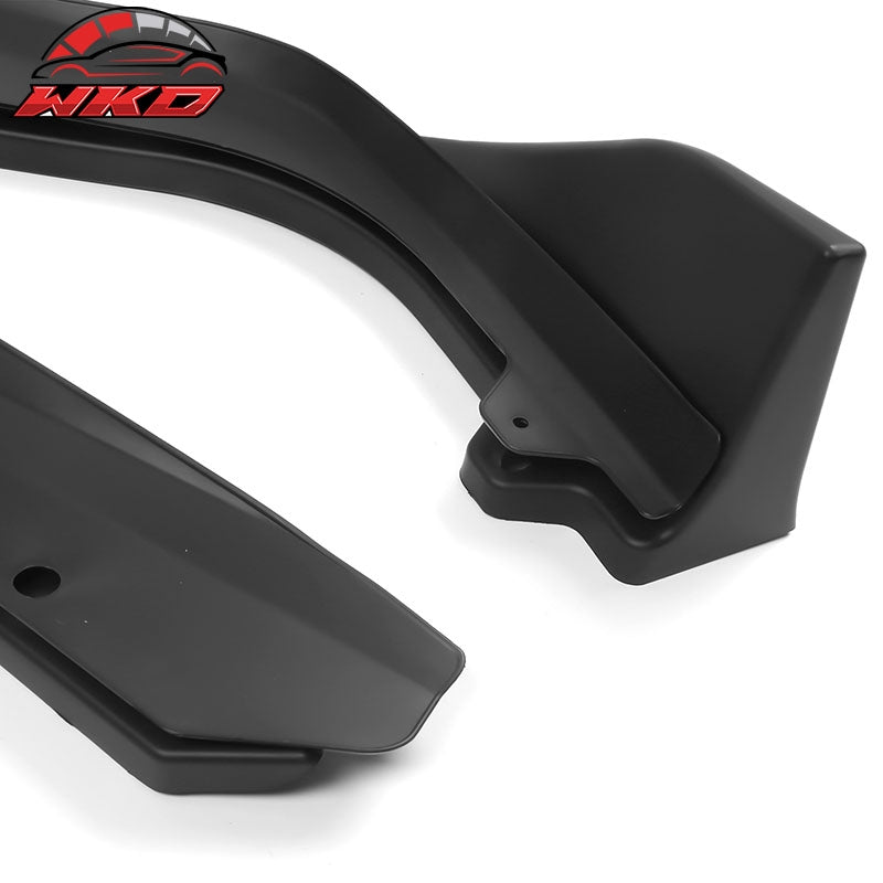 Fits 22-24 Honda Civic MD Style 2PCS Matte Black Front Bumper Lip Splitters PP