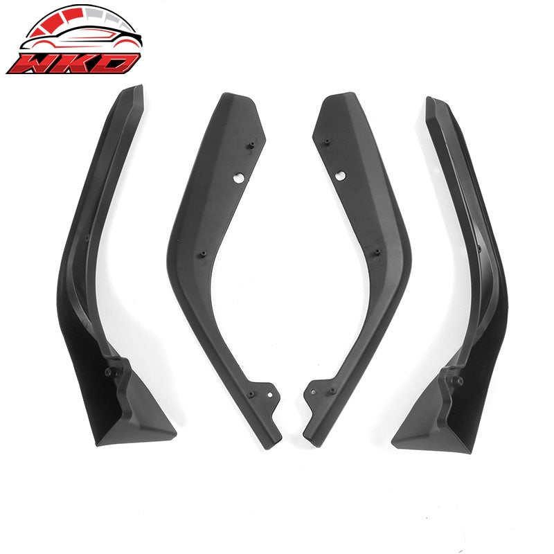 Fits 22-24 Honda Civic MD Style 2PCS Matte Black Front Bumper Lip Splitters PP