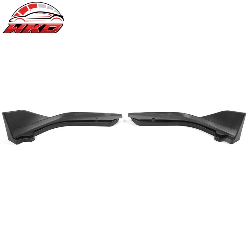 Fits 22-24 Honda Civic MD Style 2PCS Matte Black Front Bumper Lip Splitters PP