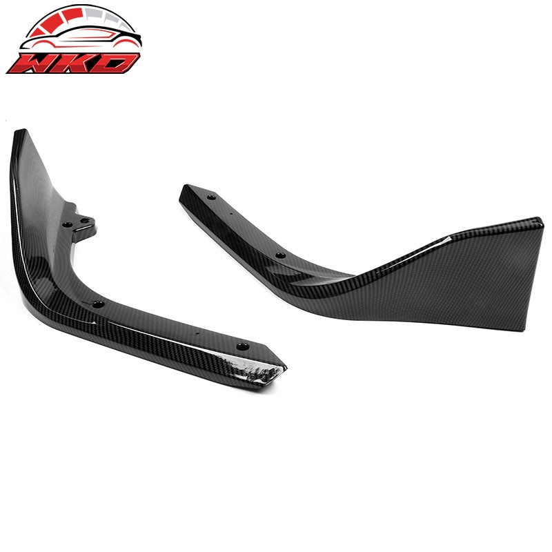 Fits 22-24 Honda Civic MD Style Front Bumper Lip Protector Carbon Fiber Print PP