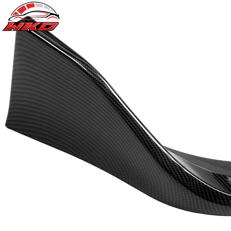 Fits 22-24 Honda Civic MD Style Front Bumper Lip Protector Carbon Fiber Print PP