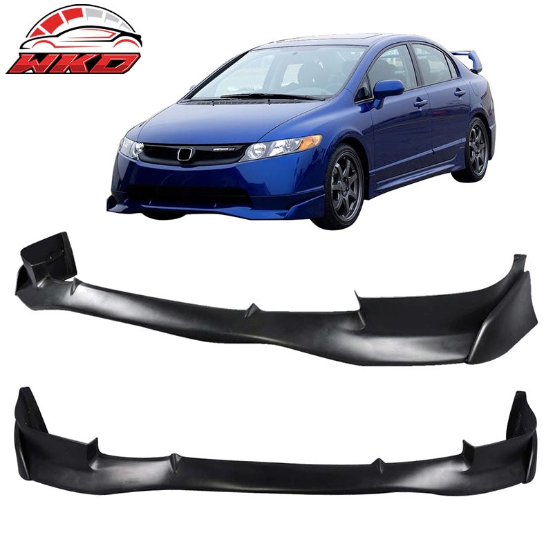 Fits 06-08 Honda Civic MUG Si Style Front Lip Rear Lip w/ Smoke 3rd Brake Light