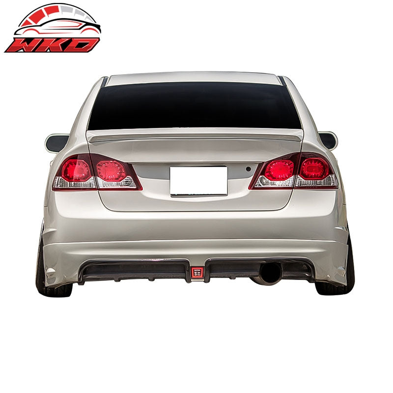 Fits 06-08 Honda Civic MUG Si Style Front Lip Rear Lip w/ Smoke 3rd Brake Light
