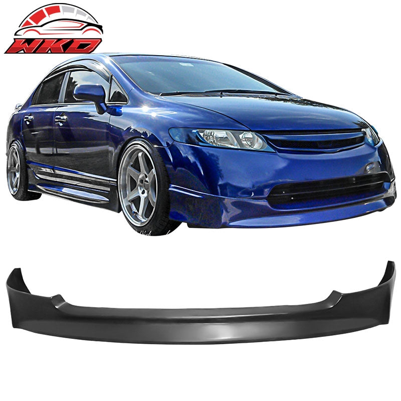 Fits 06-08 Honda Civic MUG Style Front Lip Rear Lip w/ Clear 3rd Brake Light