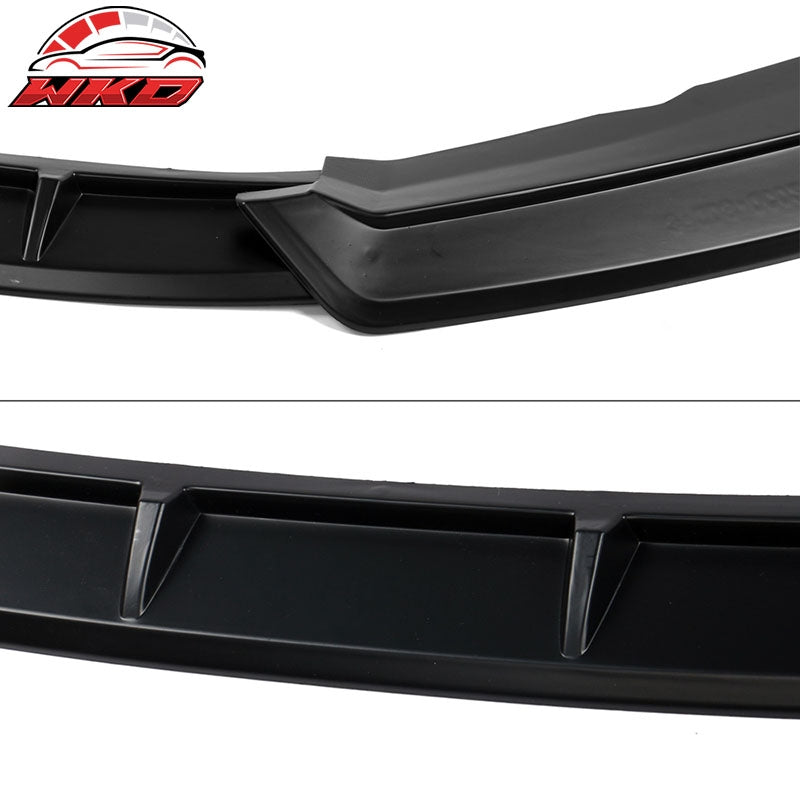 Fits 19-21 Honda Civic Matte Black Front Bumper Lip Spoiler 3PC Chin Splitter PP