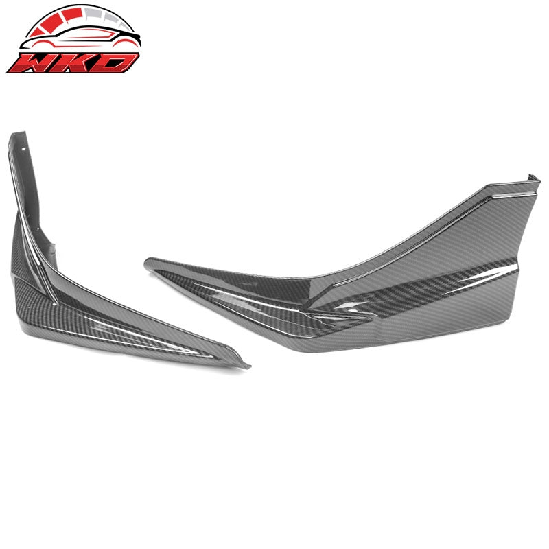 Fits 19-21 Honda Civic Modulo Style Front Bumper Lip Side Carbon Fiber Print