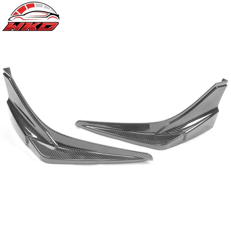 Fits 19-21 Honda Civic Modulo Style Front Bumper Lip Side Carbon Fiber Print