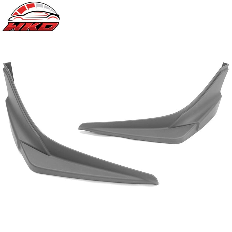Fits 19-21 Honda Civic Modulo Style Front Bumper Lip Side Splitter Matte Black