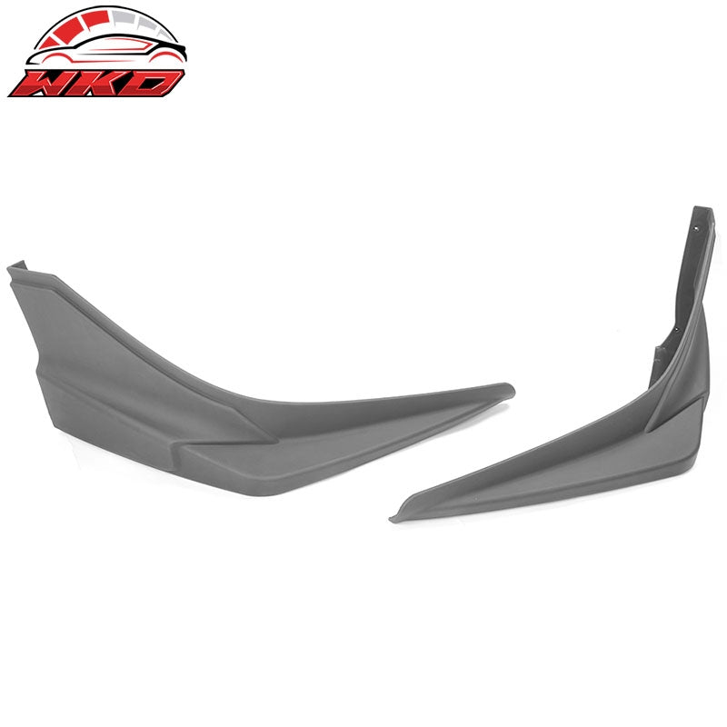 Fits 19-21 Honda Civic Modulo Style Front Bumper Lip Side Splitter Matte Black