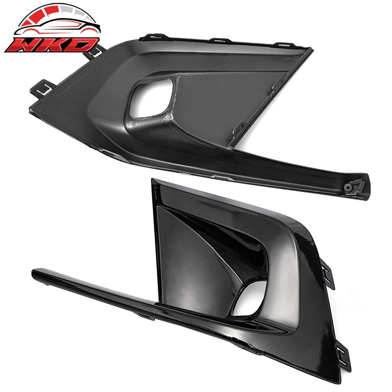 Fits 22-24 Honda Civic OE Style Fog Light Bezels w/ JDM Foglights Blue Len Lamps