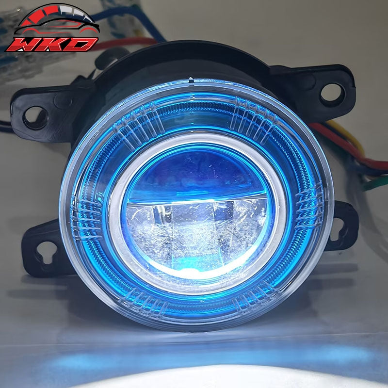 Fits 22-24 Honda Civic OE Style Fog Light Bezels w/ JDM Foglights Blue Len Lamps