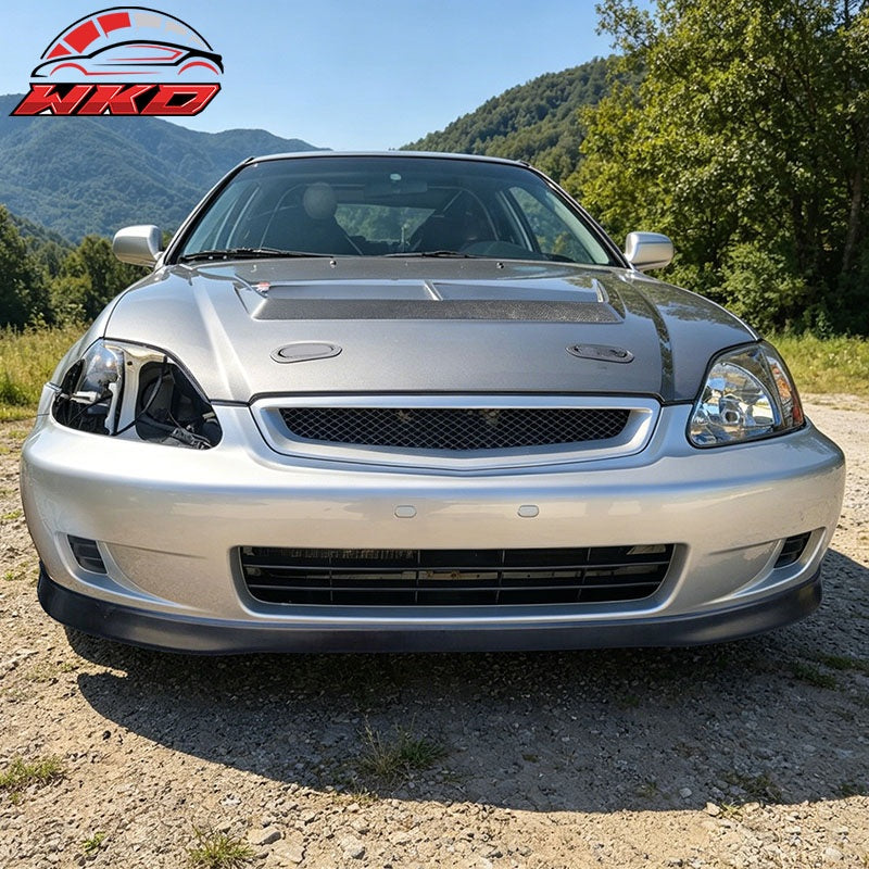 Fits 99-00 Honda Civic OE Style Front Bumper Lip Spoiler Splitter Unpainted PU