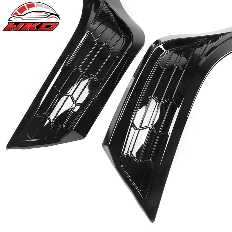 Fits 22-26 Honda Civic Sedan MD Style Rear Bumper Lip Apron Gloss Black PP 2PCS