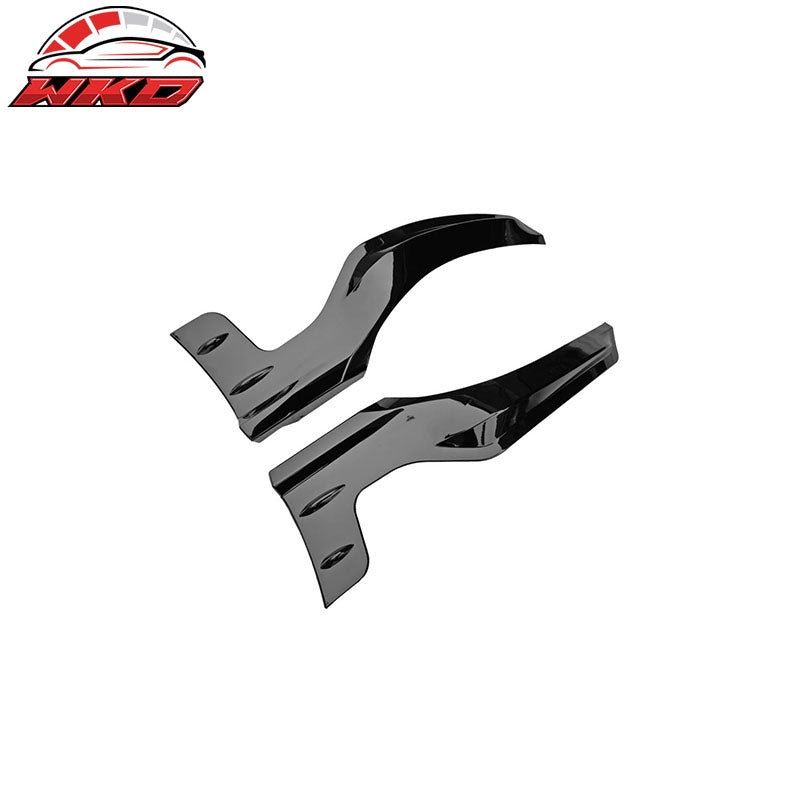 Fits 22-26 Honda Civic Hatchback Mugen Rear Bumper Lip Corner Apron Gloss Black