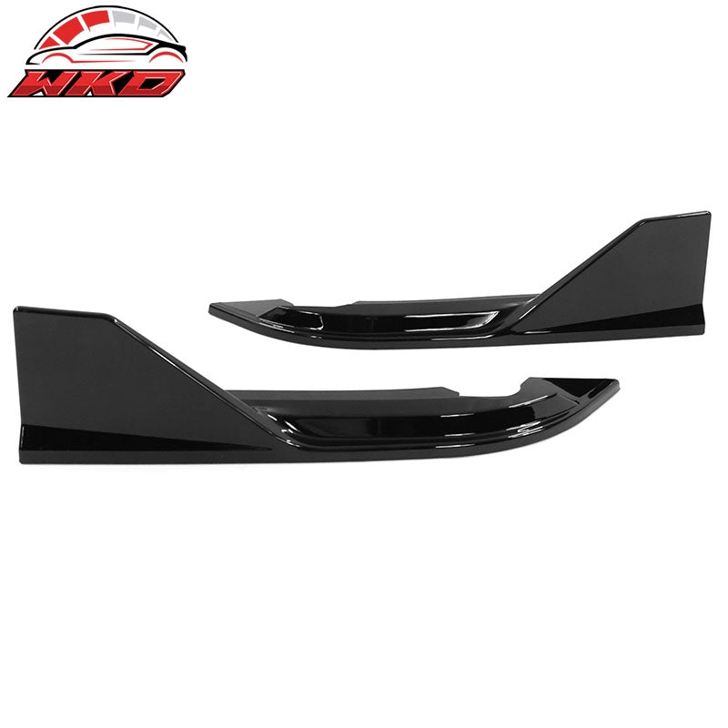 Fits 22-26 Honda Civic 11th FE-C Style Rear Bumper Lip Corner Aprons Gloss Black