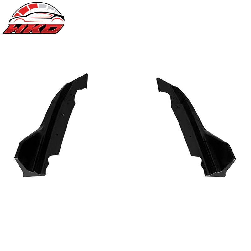 Fits 22-26 Honda Civic 11th FE-C Style Rear Bumper Lip Corner Aprons Matte Black