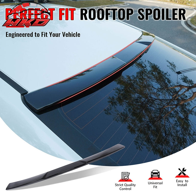 Fits 16-21 Honda Civic Sedan 4Dr JDM Style Rear Roof Spoiler Lip Gloss Black ABS