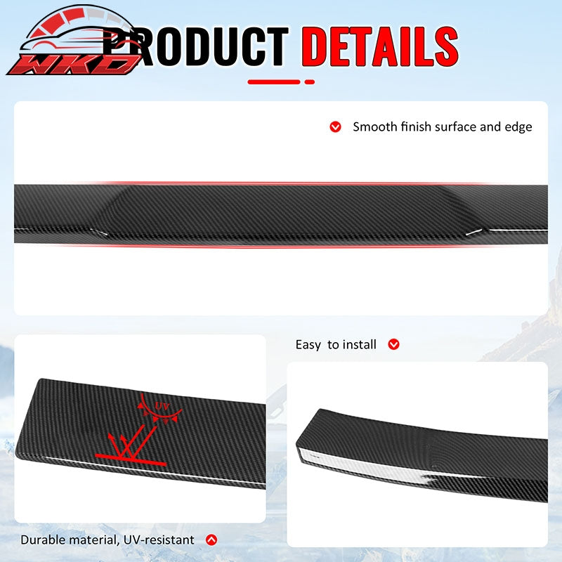Fits 06-15 Honda Civic Sedan Carbon Fiber Print Rear Roof Spoiler Wing - V Style