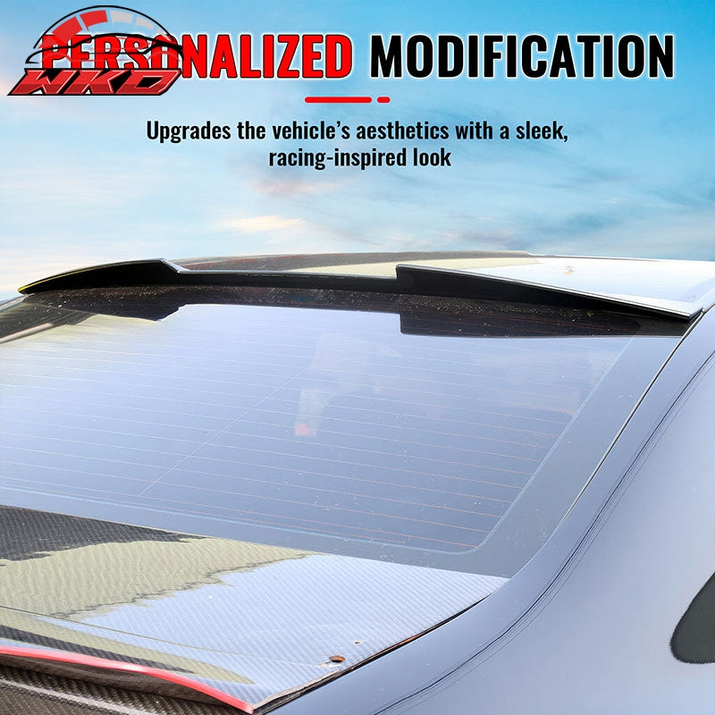 Fits 06-15 Honda Civic Sedan Carbon Fiber Print Rear Roof Spoiler Wing - V Style