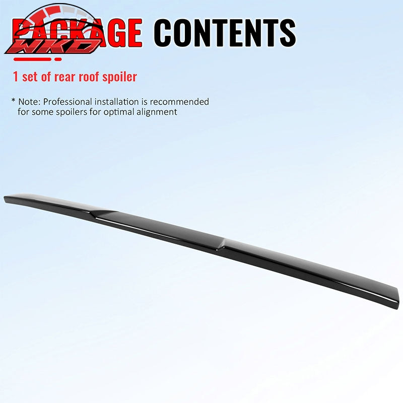 Fits 06-15 Honda Civic Sedan Gloss Black ABS Rear Roof Spoiler Wing Lip- V Style