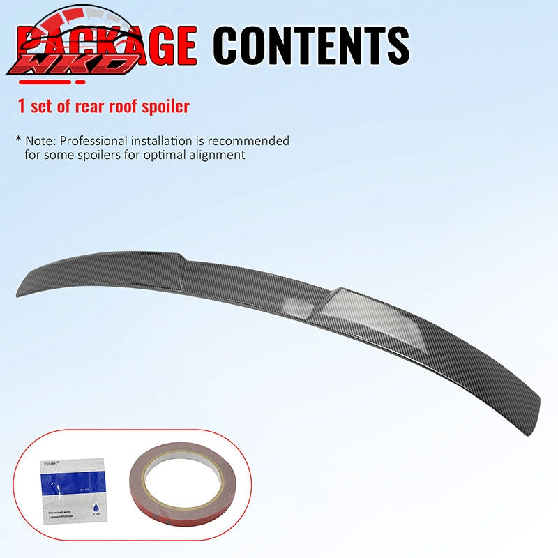 Fits 16-21 Honda Civic Sedan JDM Style Rear Roof Spoiler Lip Carbon Fiber Print