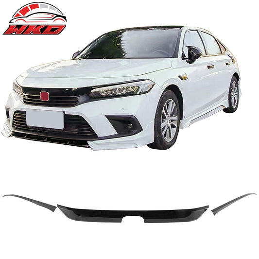 Wholesale 22-24 Honda Civic Sedan OE Front Bumper Grille Cover Trim ABS - Gloss Black - Wikond Auto