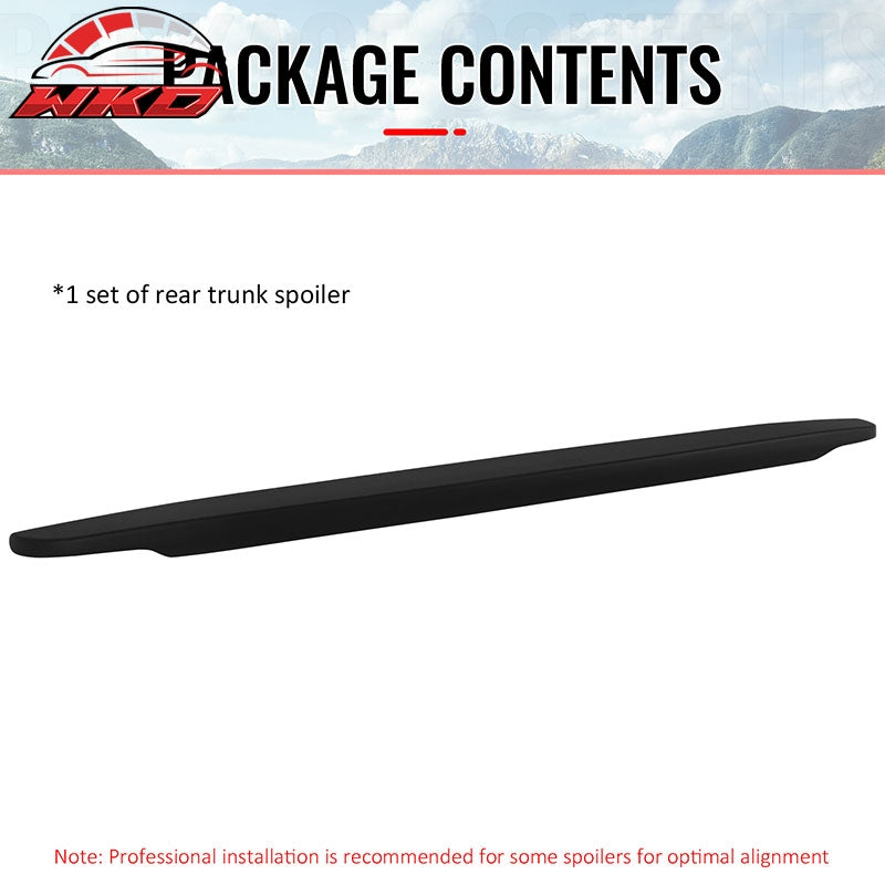 Fits 01-05 Honda Civic Sedan OE Style Trunk Spoiler Rear Wing Matte Black ABS