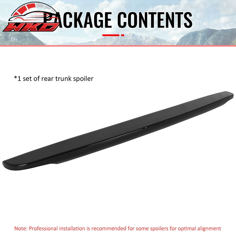 Fits 01-05 Honda Civic Sedan OE Style Trunk Spoiler Rear Wing Gloss Black ABS