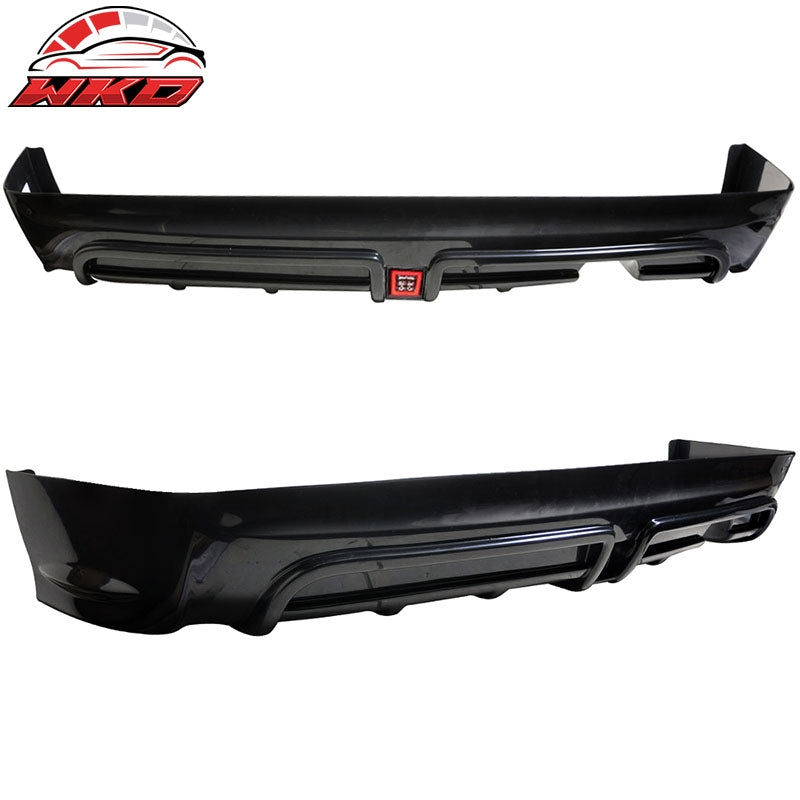 Fits 06-11 Civic Sedan Rear Bumper Spoiler + LED 3RD Brake Light + Muffler Tip