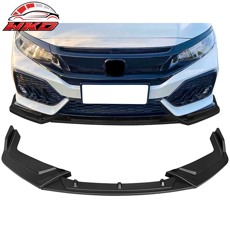Wholesale 17-21 Honda Civic Si 5DR Hatchback Matte Black Front Bumper Lip Spoiler 3PC