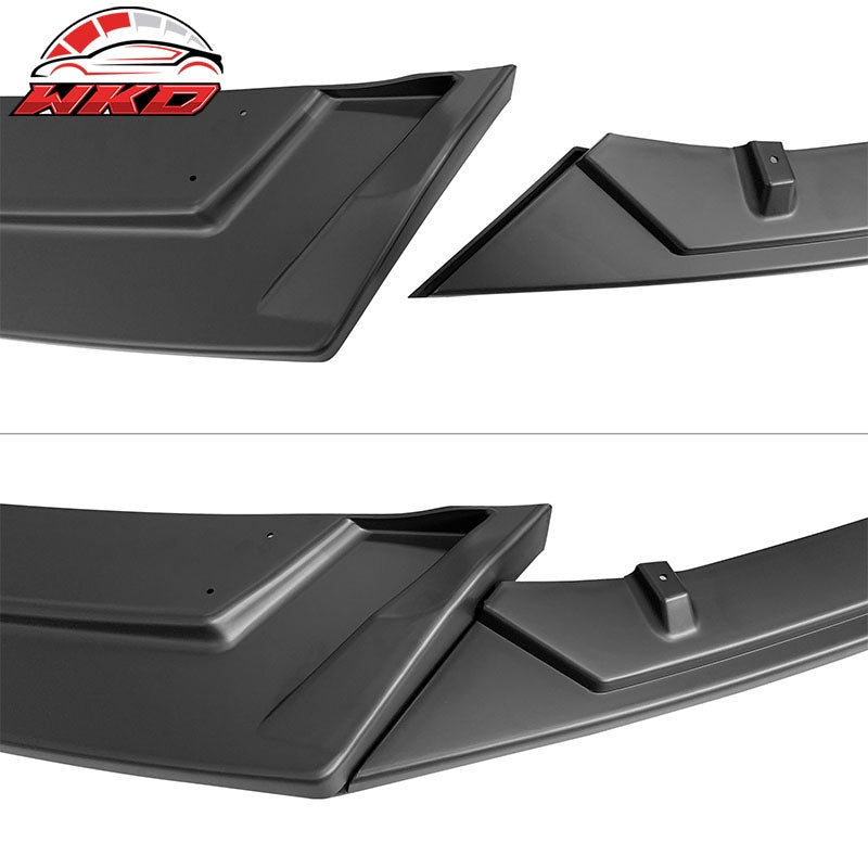 Fits 17-21 Honda Civic Si 5DR Hatchback Matte Black Front Bumper Lip Spoiler 3PC