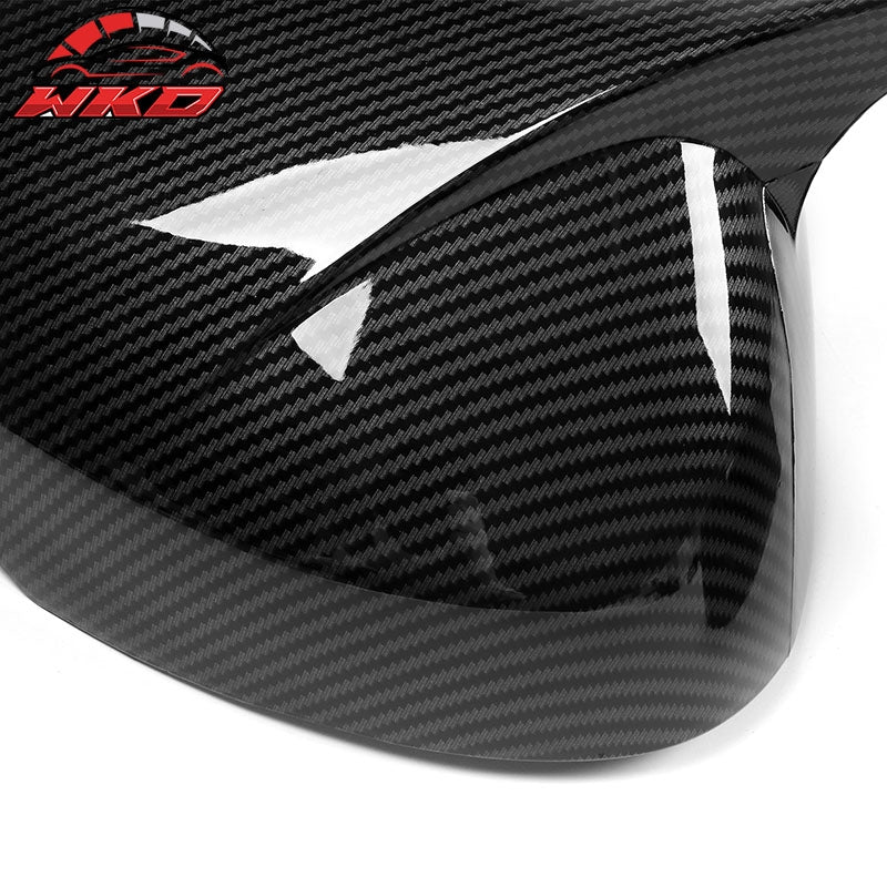 Fits 22-26 Civic Horns Carbon Fiber Print Add-On Rear View Side Mirror Covers