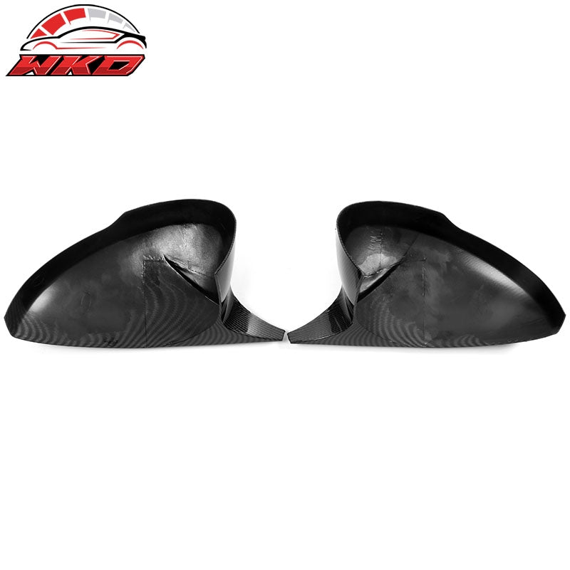 Fits 22-26 Civic Horns Carbon Fiber Print Add-On Rear View Side Mirror Covers