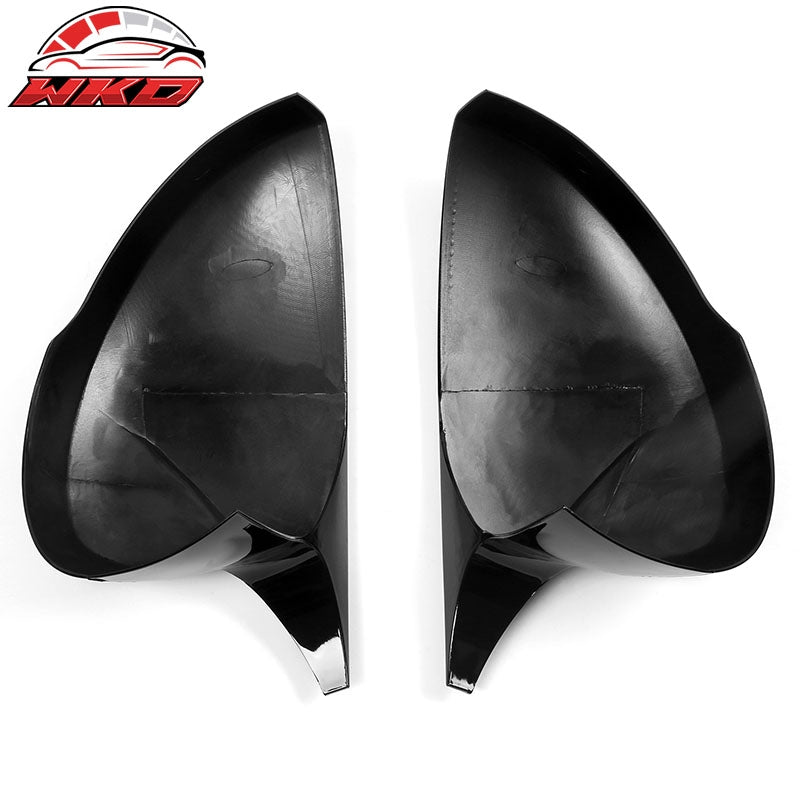 For 22-26 Honda Civic Horns Style Add-On Rear View Side Mirror Cover Gloss Black