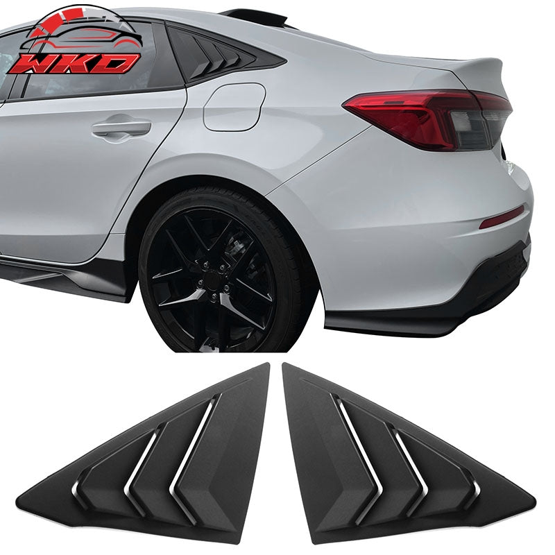 Wholesale 22-26 Honda Civic 11th Gen 4DR Sedan Side Window Louver Vent ABS Matte Black - Wikond Auto