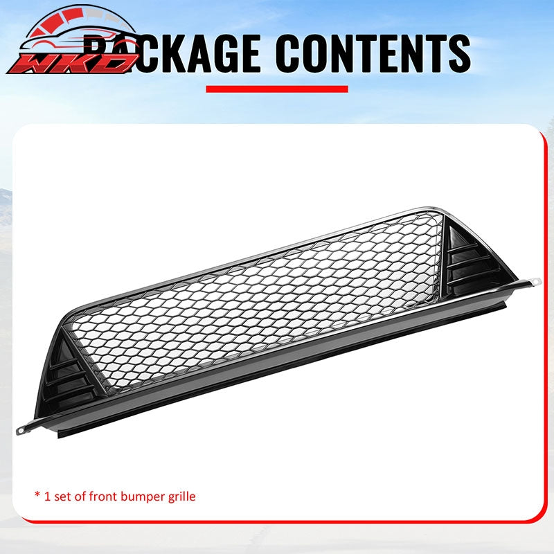 Fits 22-24 Honda Civic Type R Style Front Bumper Lower Grille PP Gloss Black