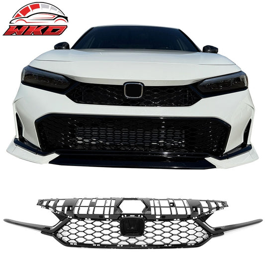 Wholesale 25-26 Honda Civic Type R Style Front Bumper Upper Grille ABS Gloss Black - Wikond Auto