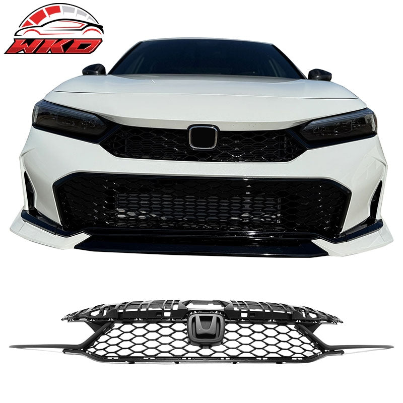 Wholesale 25-26 Honda Civic Type R Style Front Bumper Upper Grille ABS Matte Black