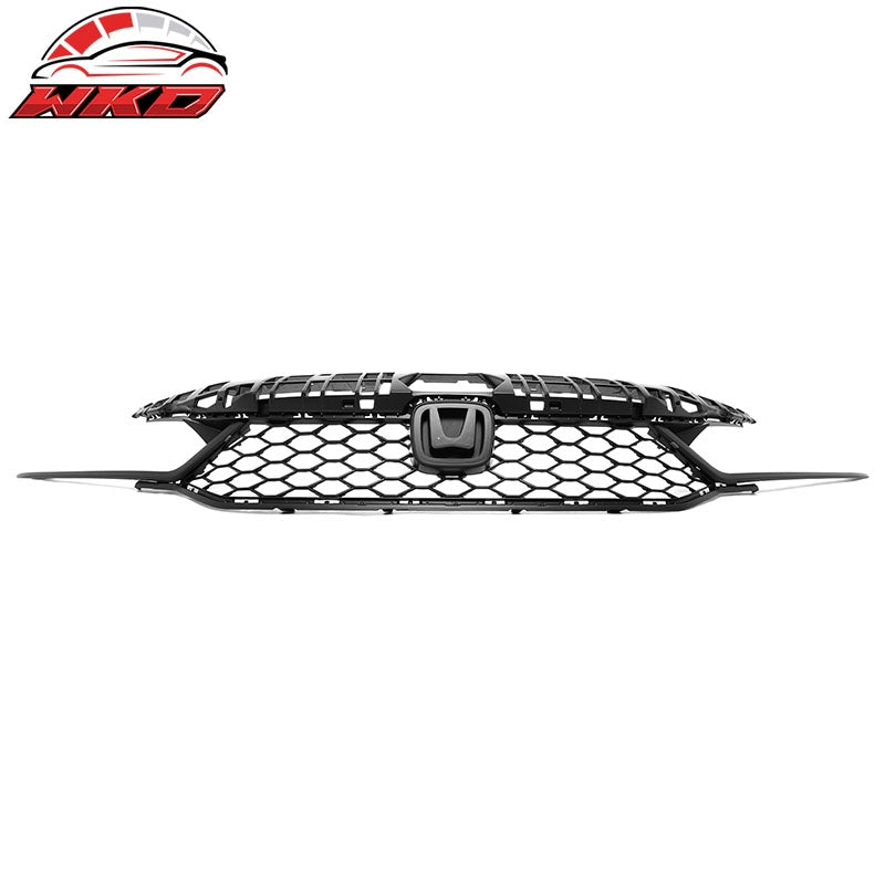 Fits 25-26 Honda Civic Type R Style Front Bumper Upper Grille ABS Matte Black