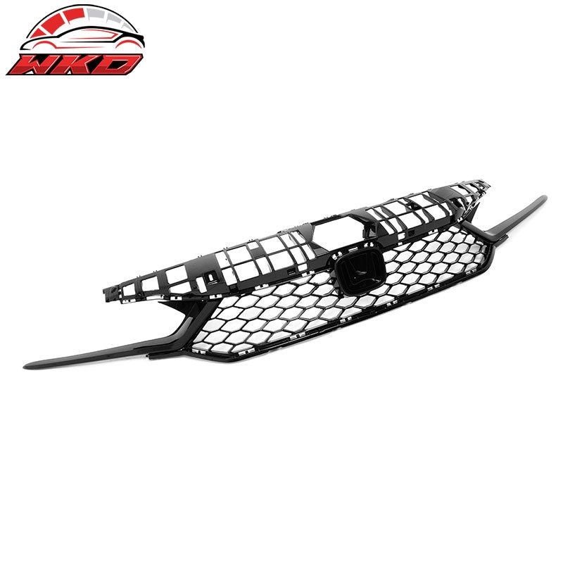Fits 25-26 Honda Civic Type R Style Front Bumper Upper Lower Grilles Gloss Black