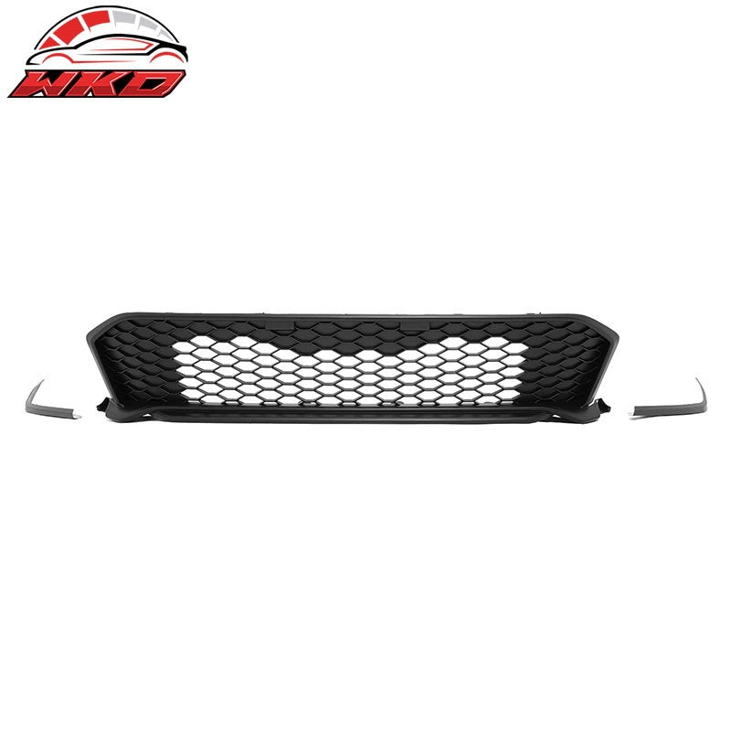 Fits 25-26 Honda Civic Type R Style Front Bumper Upper Lower Grilles Matte Black