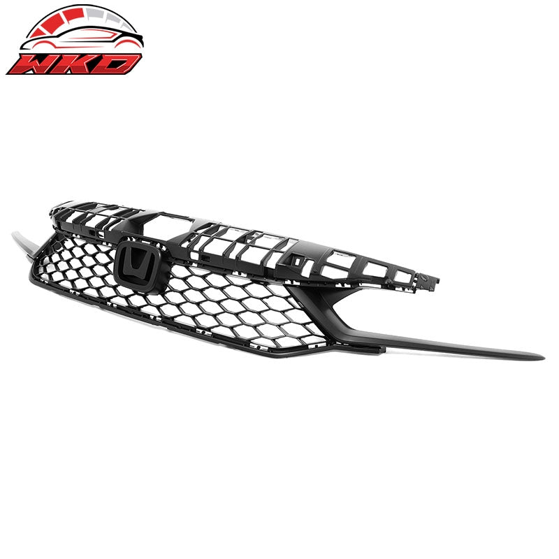 Fits 25-26 Honda Civic Type R Style Front Bumper Upper Lower Grilles Matte Black