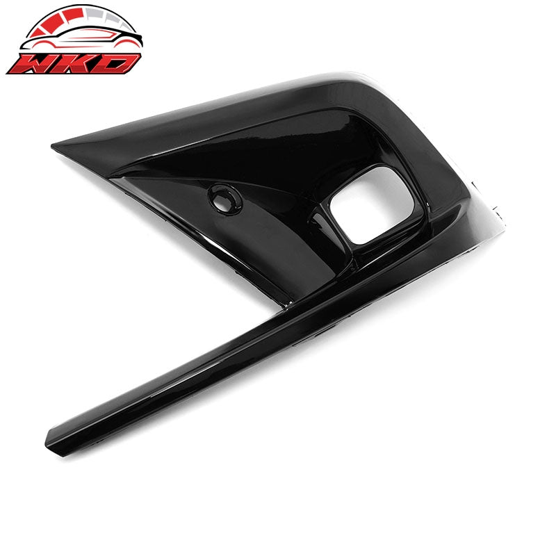 Fits 22-24 Honda Civic Type R Style Front Grille + Foglight Bezels Gloss Black