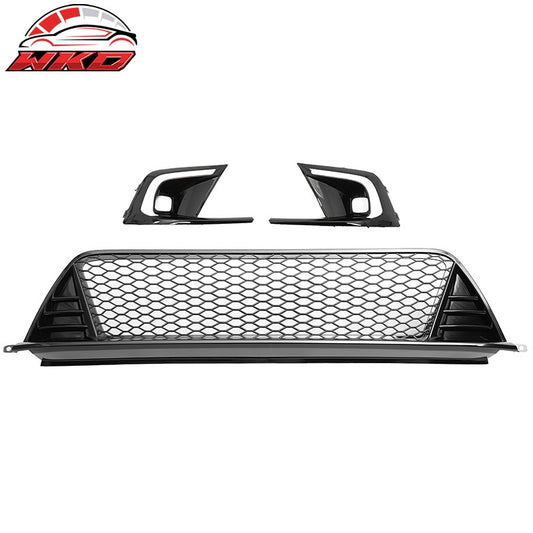Wholesale 22-24 Honda Civic Type R Style Front Grille LED Foglight Bezels Gloss Black - Wikond Auto
