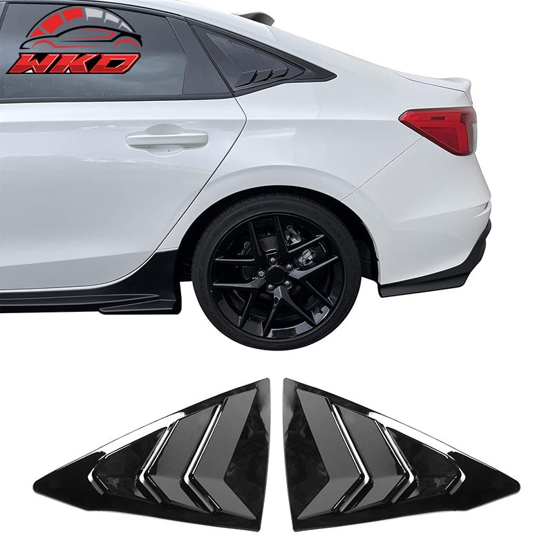 Wholesale 22-26 Honda Civic 11th Gen 4DR Sedan Side Window Louver Vent ABS Gloss Black