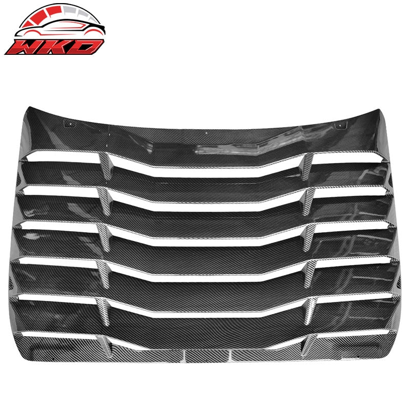 Fits 16-21 Honda Civic Sedan IKON Style Window Louver ABS Carbon Fiber Print