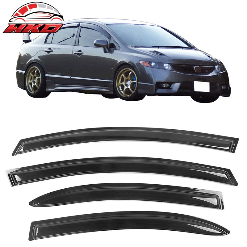 Wholesale 06-11 Honda Civic Sedan Acrylic Window Visor Sun Rain Guard Deflector 4PC