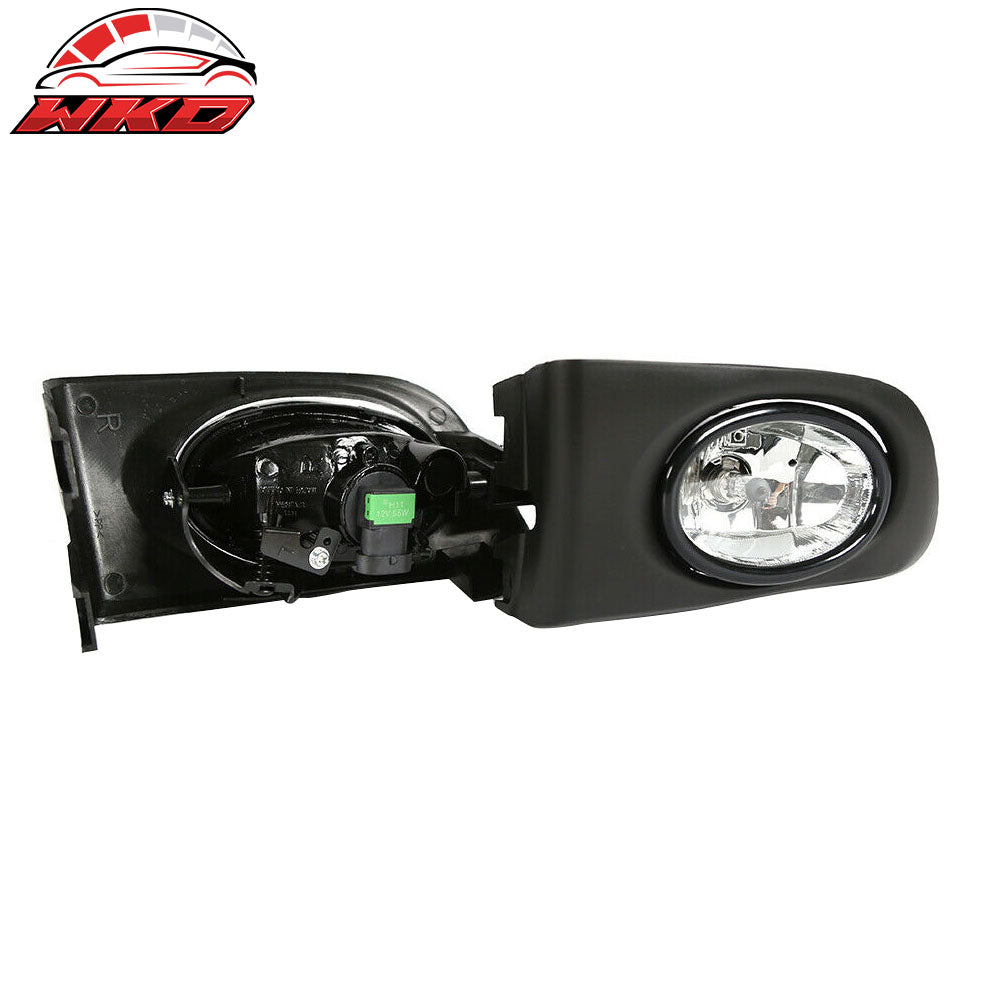 Fits 2001-2003 Honda Civic Clear Lens Fog Light Front Bumper Driving lamp Pair
